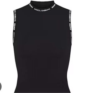 Dolce & Gabbana Onyx Mock Neck Tank
